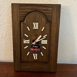 Vintage General Electric Model No. 2602 Wall Clock Faux Wood Original Tag TESTED